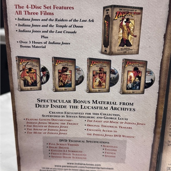 ✨HOST PICK✨ 🎬 Vintage 2000 Indiana Jones DVD Movie Complete Collection - Picture 3 of 15